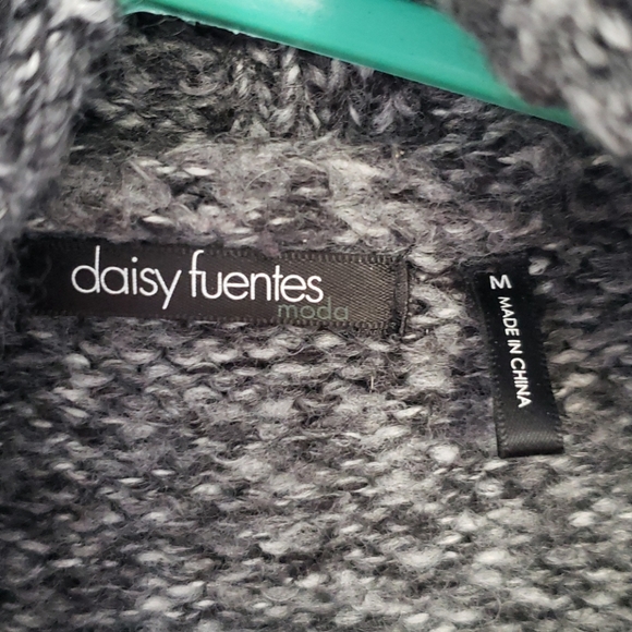 Daisy Fuentes Salt/Pepper Cozy Cardigan - Picture 3 of 4
